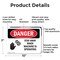 Signmission Stay Away When Machine Is Operating Danger Sign, Aluminum, 10in W x 7in L, 2PK OS-2PACK-DS-A-710-L-1700 - alternate 2